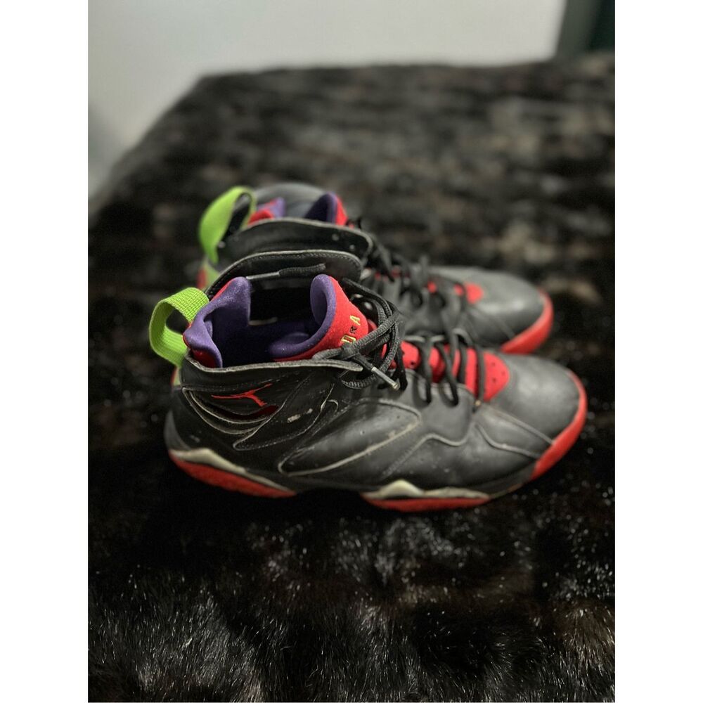 Nike Air Jordan Retro 7 VII Marvin The Martian Size 9.5 Black Red Green Grey 201